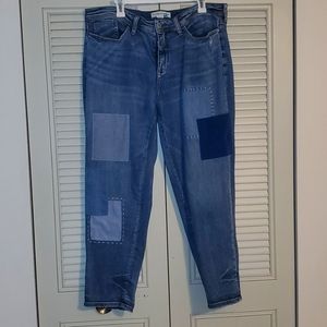 Anthropologie | Pilcro Patchwork Slim Boyfriend Jeans